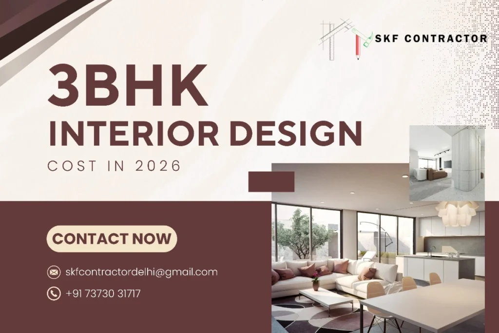 3BHK Interior Design Cost in 2026