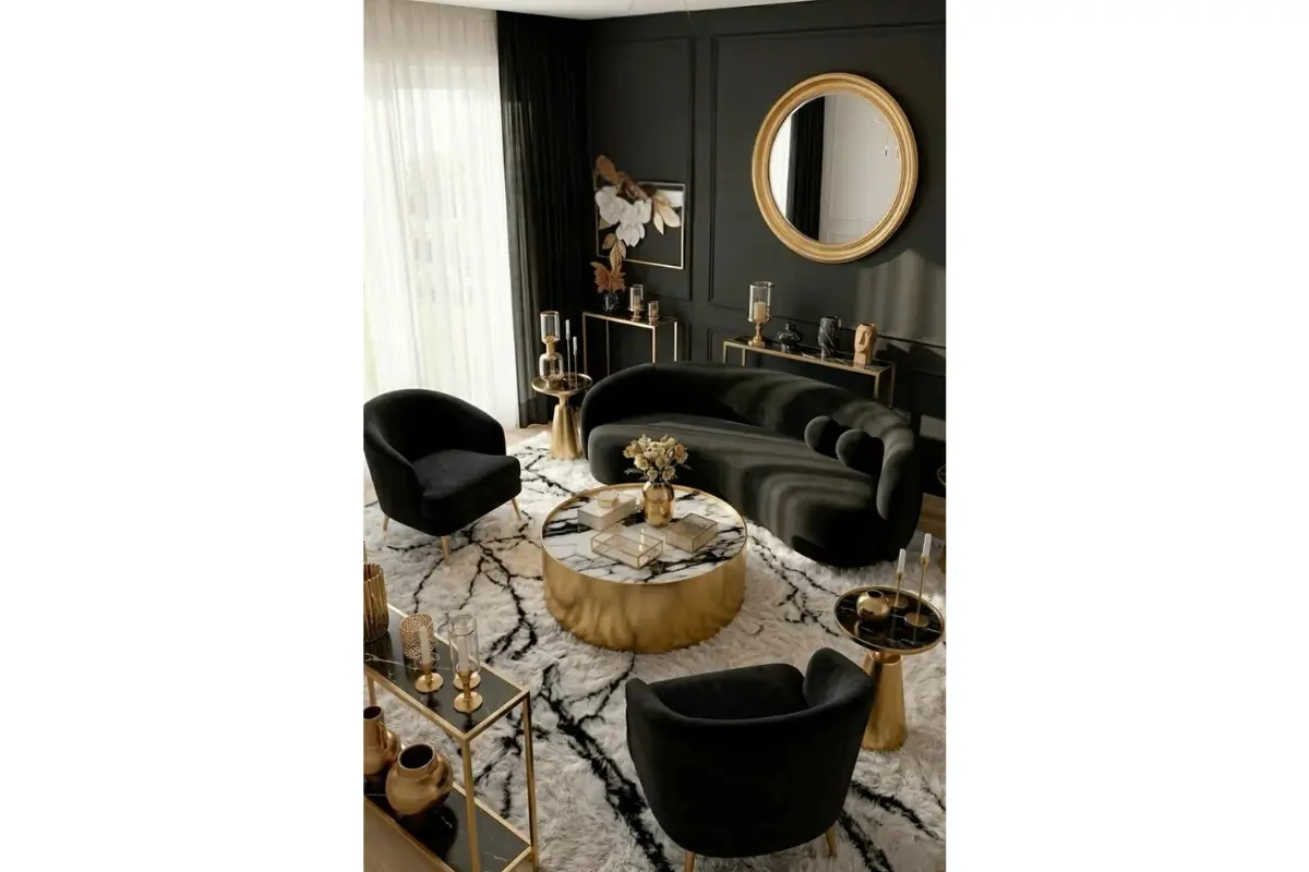 Gold + Black Colour Combination