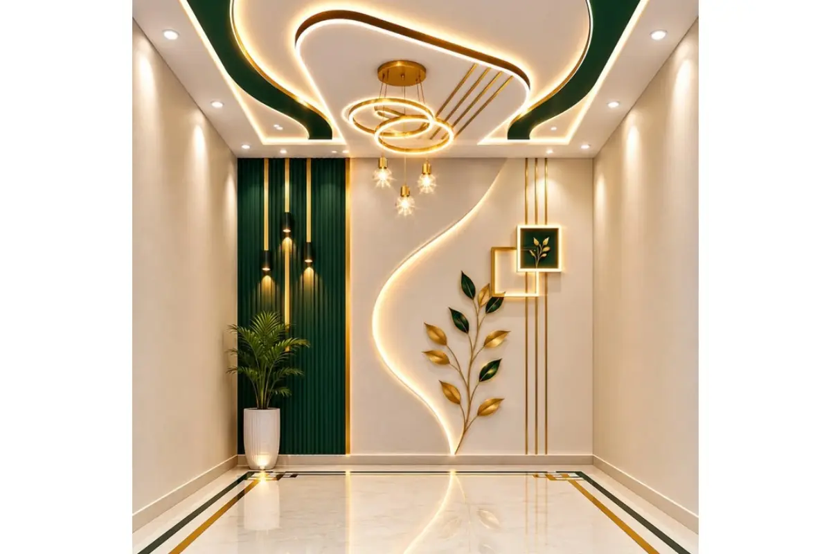 Gold + Deep Green Colour Combination