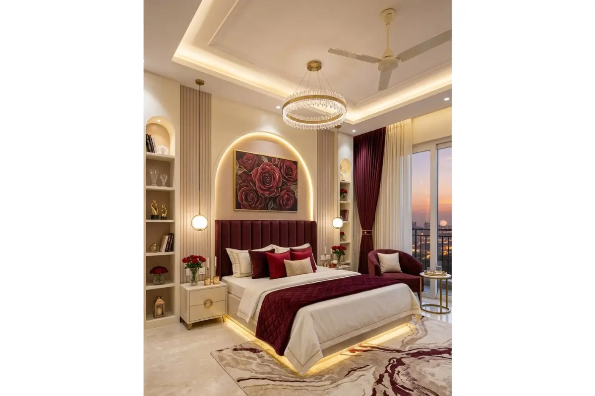 Gold + Maroon or Wine Color Combination