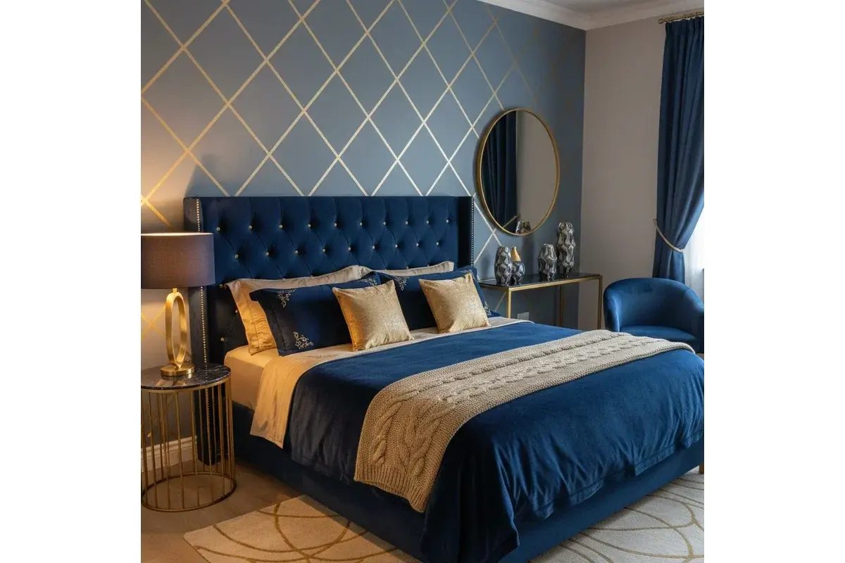 Gold + Navy or Royal Blue Colour Combination