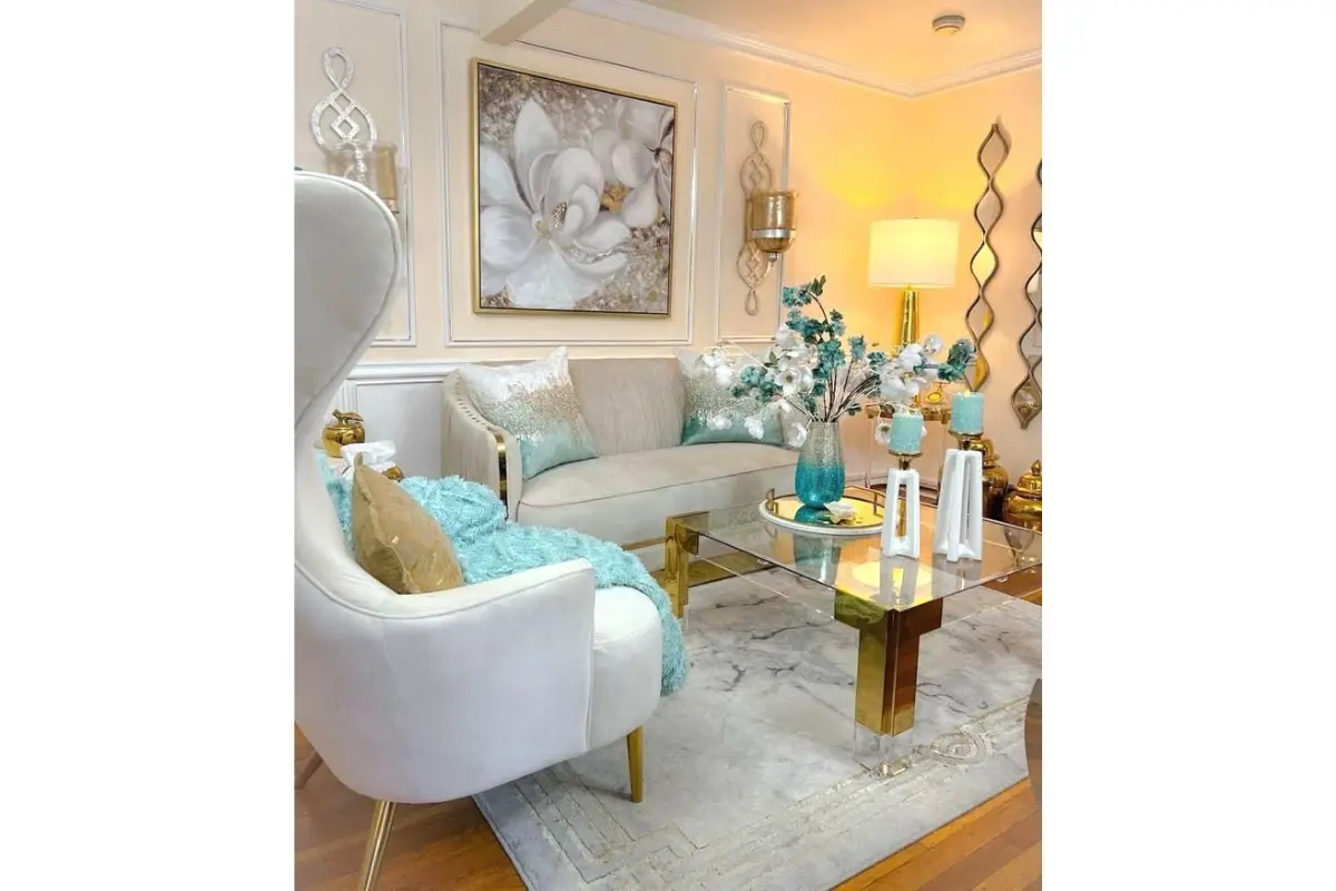 Gold + Teal Colour Combination