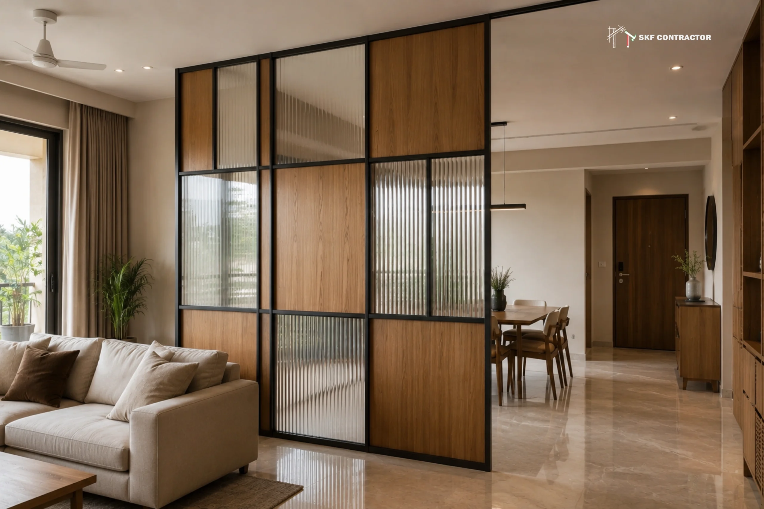 Mixed-material partitions