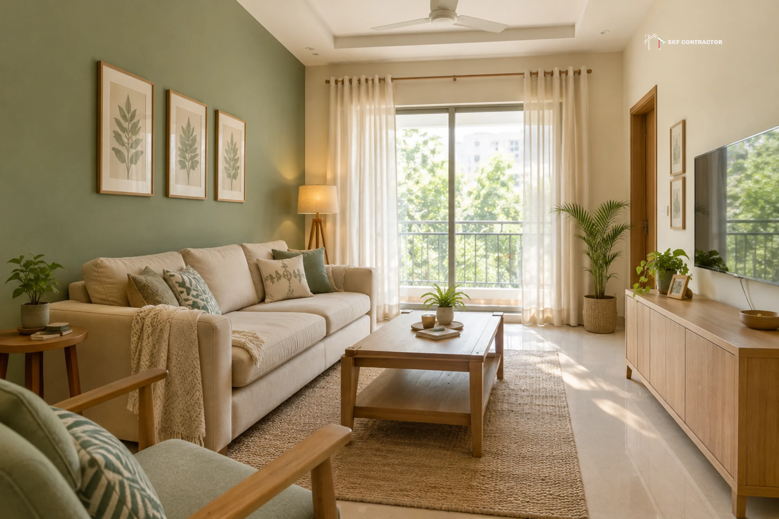 Sage Green and Cream