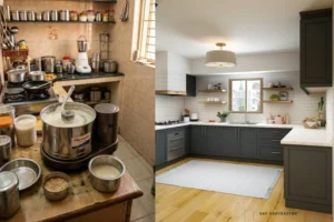 modular kitchen vs normal kitchen