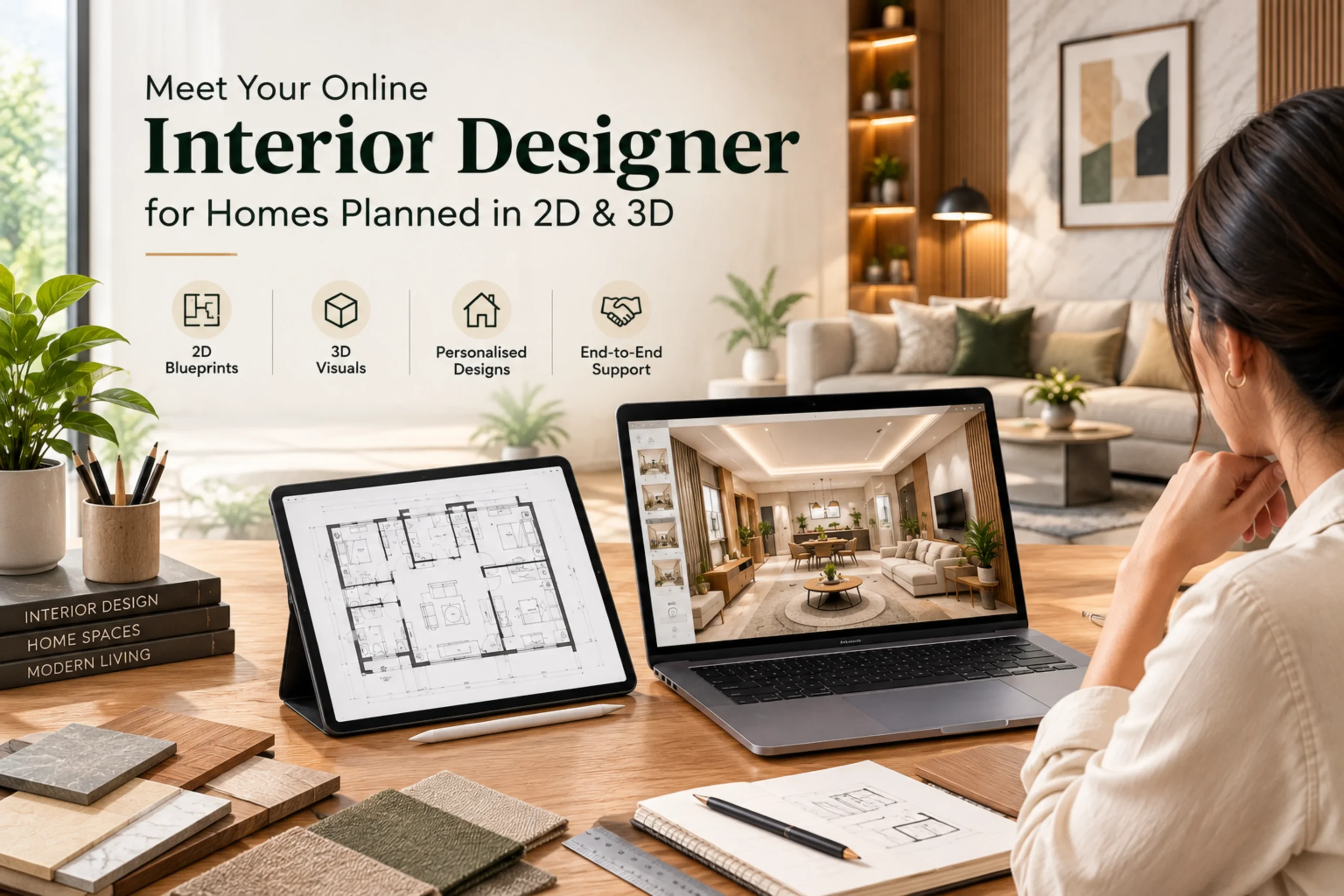 Meet Your Online Interior Designer for Homes Planned in 2D & 3D