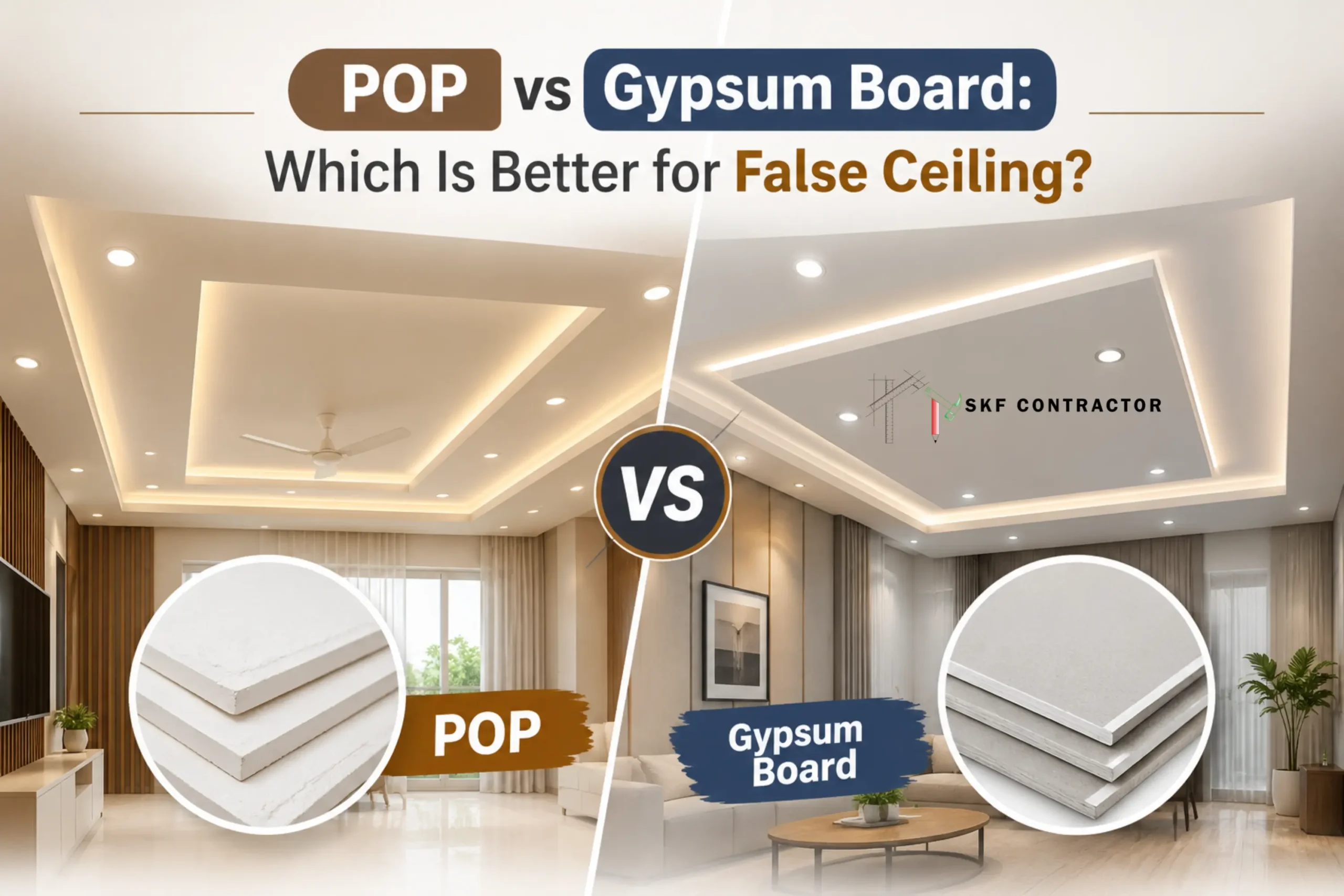 POP vs Gypsum Board